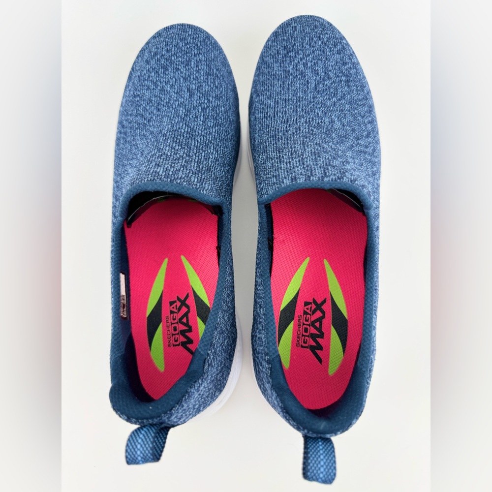 Skechers Women's Go Walk Sneakers Blue Slip-On, US Size 8.5  Goga Max Cushioning - Picture 9 of 13
